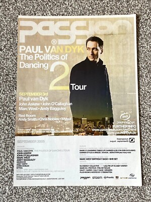 2005 Magazin Werbung Bild Paul Van Dyk Leidenschaft Politik des Tanzens 2 Tour Anzeige
