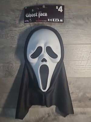 HALLOWEEN MASK BY FUN WORLD - SCREAM GHOST MASK DATED 2021