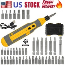 4V Cordless Electric Screwdriver Rechargeable USB Charging Drill + 43PCS Bit Kit