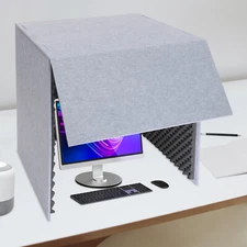 Desktop Soundproof Cover Noise Isolation Booth Vocal Sound Absorbing Shield