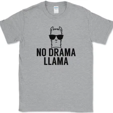 No Drama Llama T-Shirt Funny Chill Peace Humor Novelty Tee