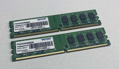 4GB Kit (2 x 2GB) Patriot PSD22G80026 PC2-6400U 800MHz DDR2 Computer Arbeitsspeicher RAM