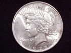 1922 P Silver Peace $ VAM 57 Dbl'd 2s w/ Collar Clash AU++ See Photos & VAM Info