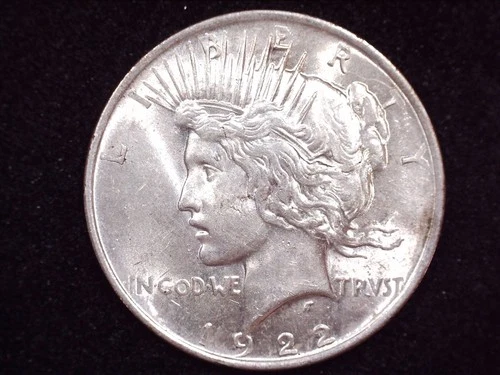 1922 P Silver Peace $ VAM 57 Dbl'd 2s w/ Collar Clash AU++ See Photos & VAM Info