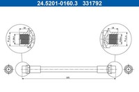 Bremsleitung Ate 24.5201-0160.3 FüR Oe 8A0 611 775 A - 8D0 611 775 C