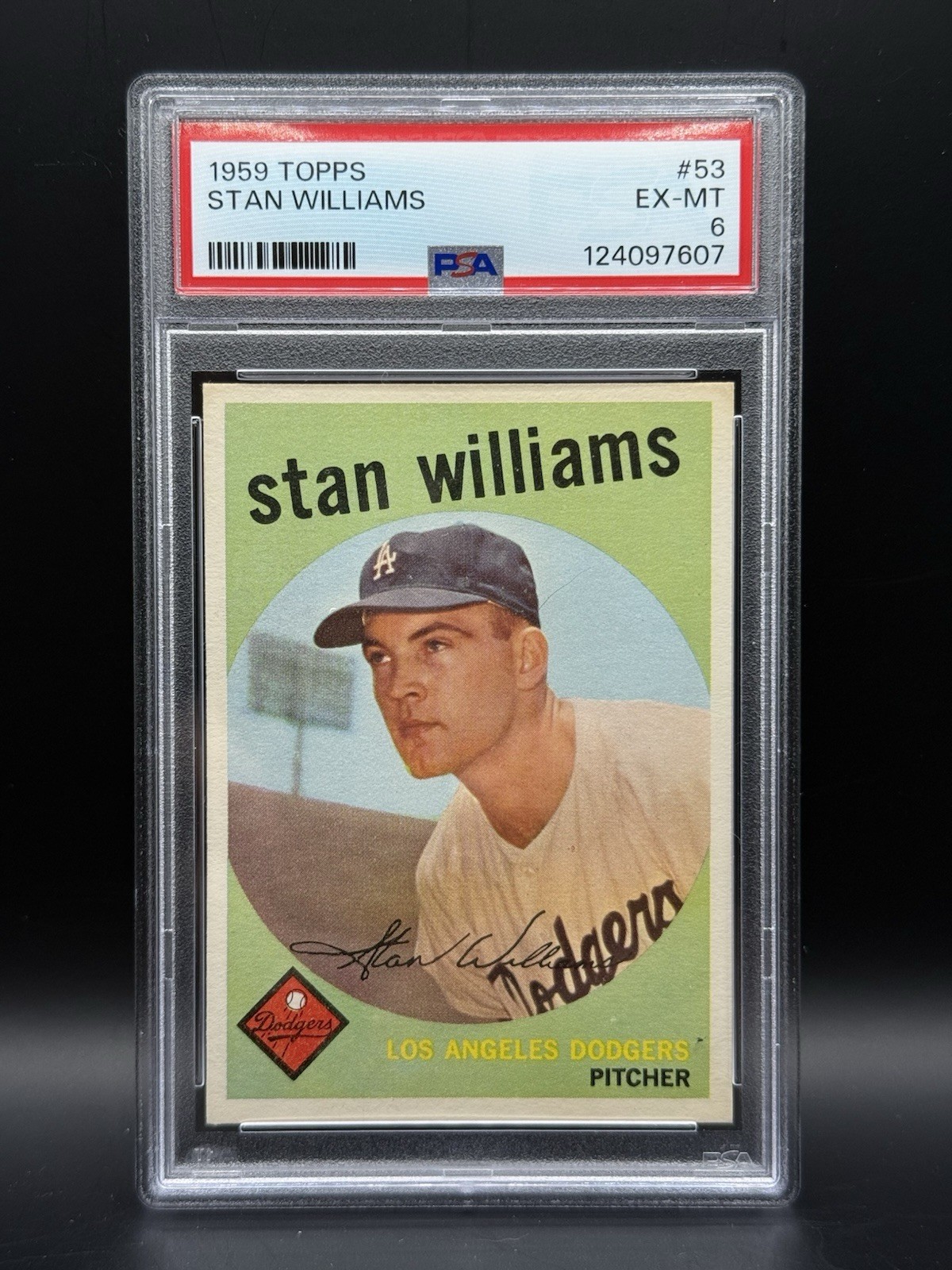 1959 Topps  #53 Stan Williams   - PSA 6 Just Graded ￼