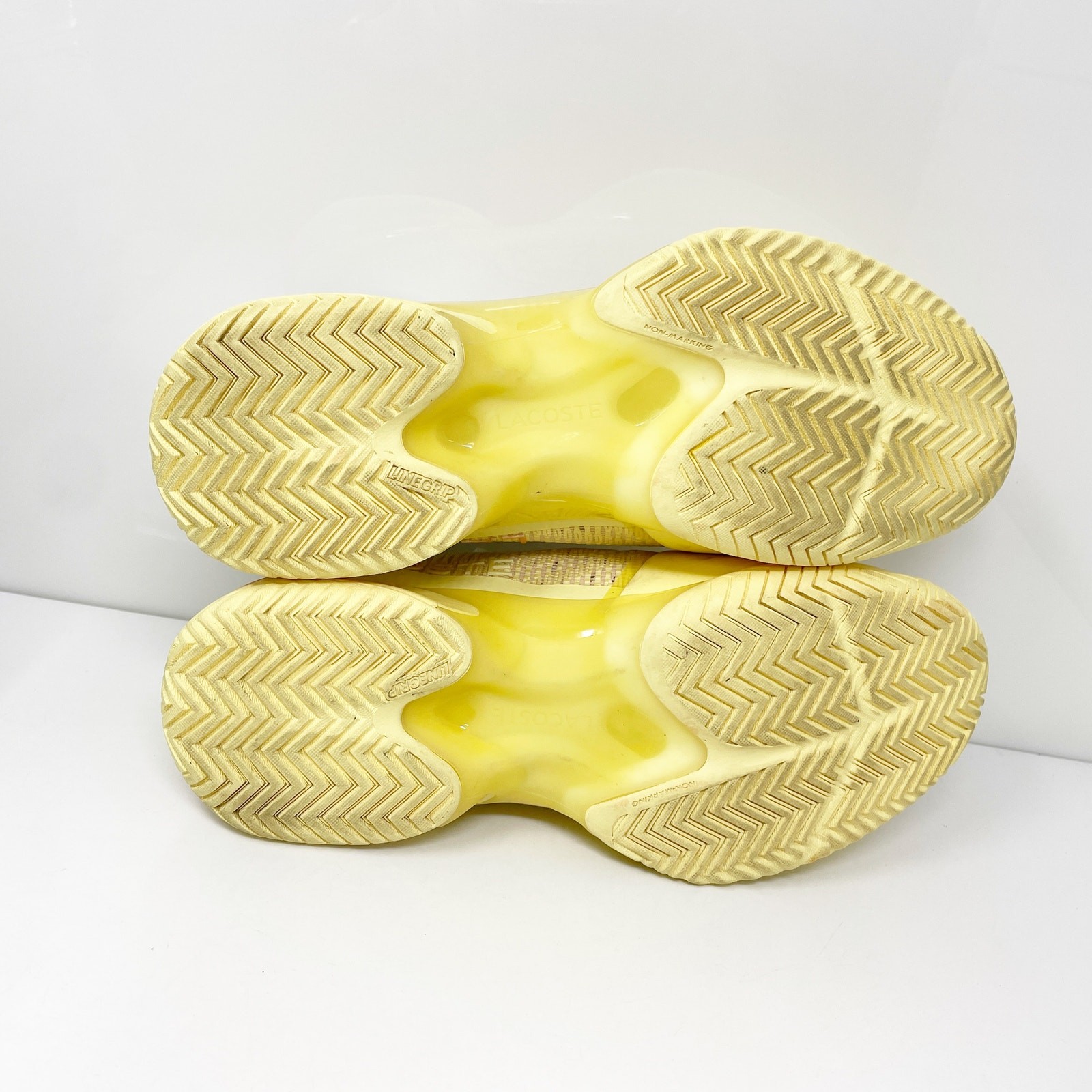 Lacoste Womens AGLT23 Ultra Yellow Lace Up Casual Shoes Sneakers Size 9 thumbnail 7