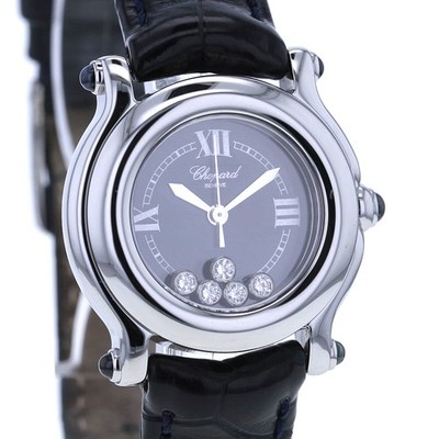 Chopard Happy Sport Ref. 27/8245-23 Edelstahl 5 Diamanten u. 5 Saphire