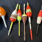 Vintage Wood Fishing Bobbers Antique  Float Tackle Painted Wooden/foam Lot 8  — photo 3