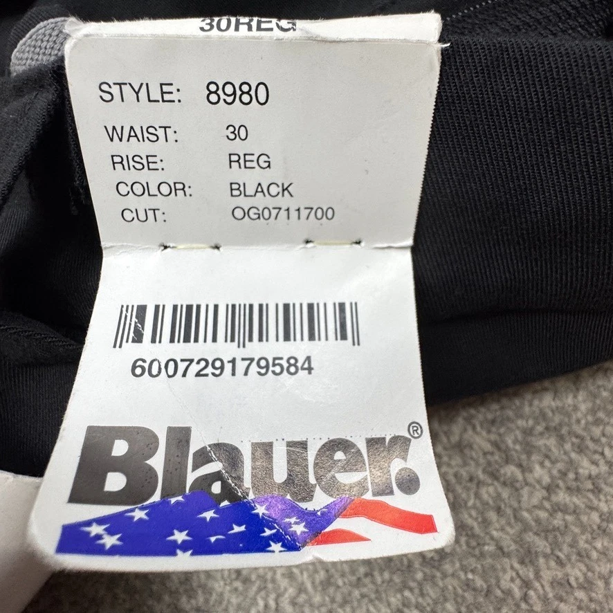 Blauer Police Uniform Pants Side Pocket 30 Regular Black Rayon Style 8980 - Image 4 of 4