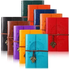 Teling 10 Pieces PU Leather Journal Tree Vintage Refillable Notebook Travel J...