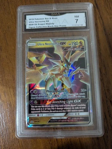 PSA 7 JUMBO Ultra Necrozma GX SM126 Black Star Promo Dragon Majesty Collection