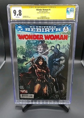 WONDER WOMAN #1 CGC SS 9.8 SIGNED LIAM SHARP DC REBIRTH JUSTICE LEAGUE ...