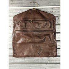 WINN INTERNATIONAL Leather Brown Garment Bag Suit Carrier Travel Luggage