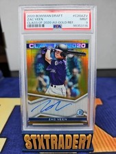  2020 Bowman Draft Zac Veen Class of 2020 Gold Autograph /50 PSA 9 Rockies 