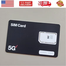 Verizon Wireless 5G & 4G LTE SIM Card Triple Cut All 3 Sizes 3-in-1, Nano/Mic...