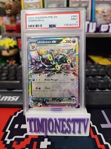 POKEMON 2025 Prismatic Evolutions UMBREON EX #060 PSA 9 Mint RARE
