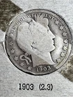 1903 Barber Half Dollar 90% Silver Philadelphia Mint Big US Coin Auctions NR