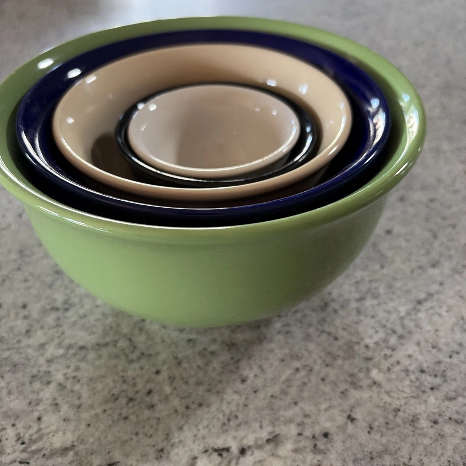 Gibson Colorful 5 Pcs Porcelain Nesting Mixing Bowl Set Gorgeous EMINTC
