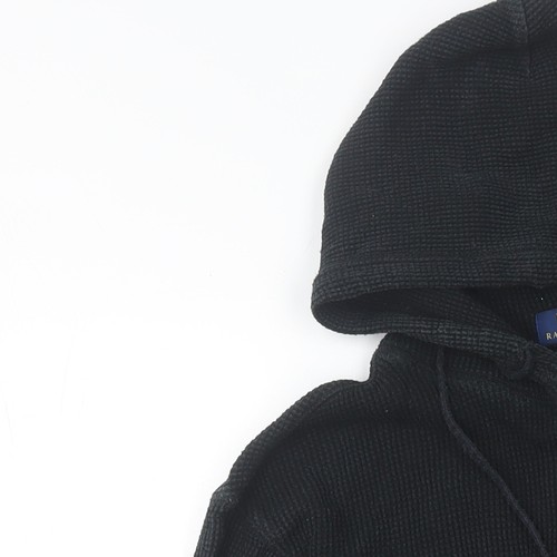 Polo Ralph Lauren Para Mujer Negro Tejido Waffle Sudadera con Capucha Jersey M - Imagen 12 de 12