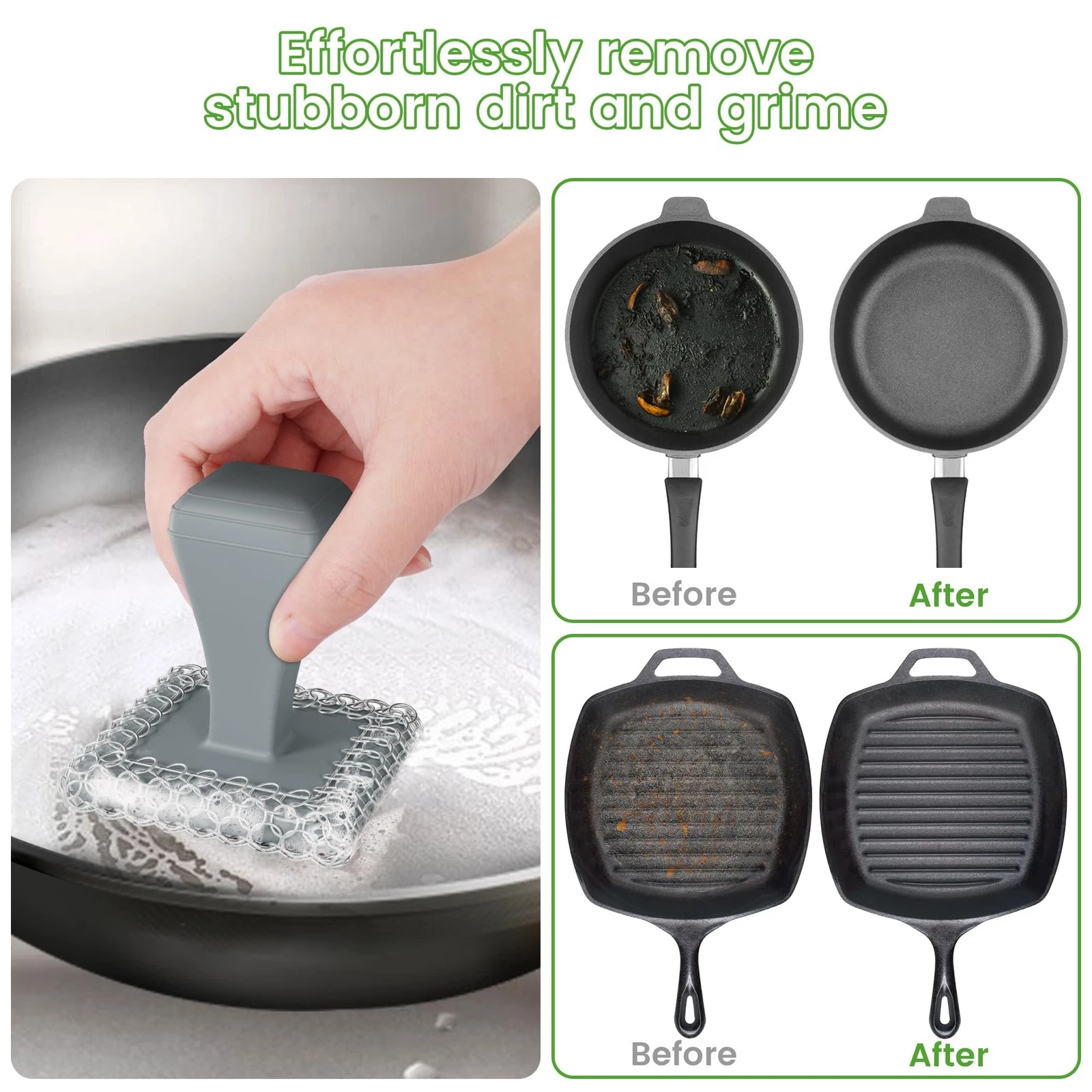 TOPULORS Cast Iron Scrubber - Thumbnail 4