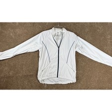 Adidas Golf ClimaProof Lightweight White Full Zip Jacket Women's Medium FLAWS