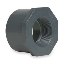 Pvc Reducing Bushing, Spigot X Fnpt, 1 1/2 In X 1 In Pipe Size, 838-211