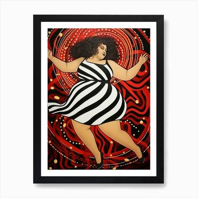 Body Positive Let Dance  Art Print Framed Wall Art Poster Canvas Print Picture