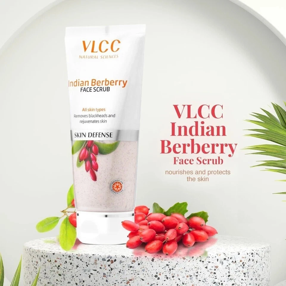 VLCC,, Indian Berberry Face Scrub - 80g Gentle Scrub Helps remove Dead Skin Cell - Image 4 of 4