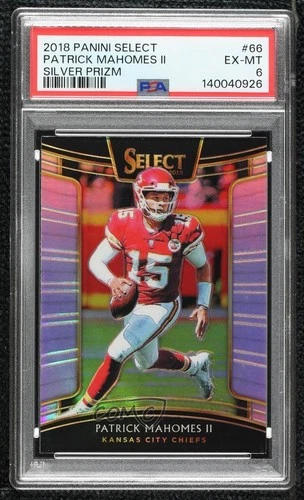 2018 Panini Select Concourse Silver Prizm Patrick Mahomes II #66 PSA 6