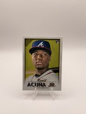 RONALD ACUNA JR 2018 TOPPS GALLERY ROOKIE CARD RC #140 ATLANTA BRAVES. rookie card picture