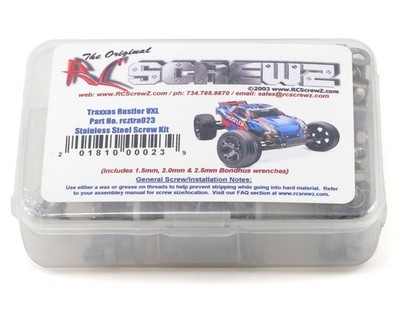RC Screwz Edelstahl Schraubensatz für Traxxas Rustler VXL [RCZTRA023]