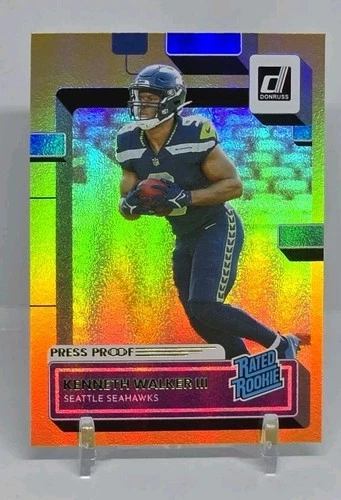 Kenneth Walker III 2022 Donruss Rated Rookie Press Proof GOLD RC #318 Mint - product listing photo