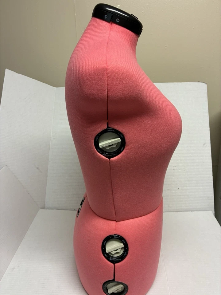 Female Fabric Dress Form 13 Dials Adjustable Mannequin with Stand Watermelon - Image 4 of 4