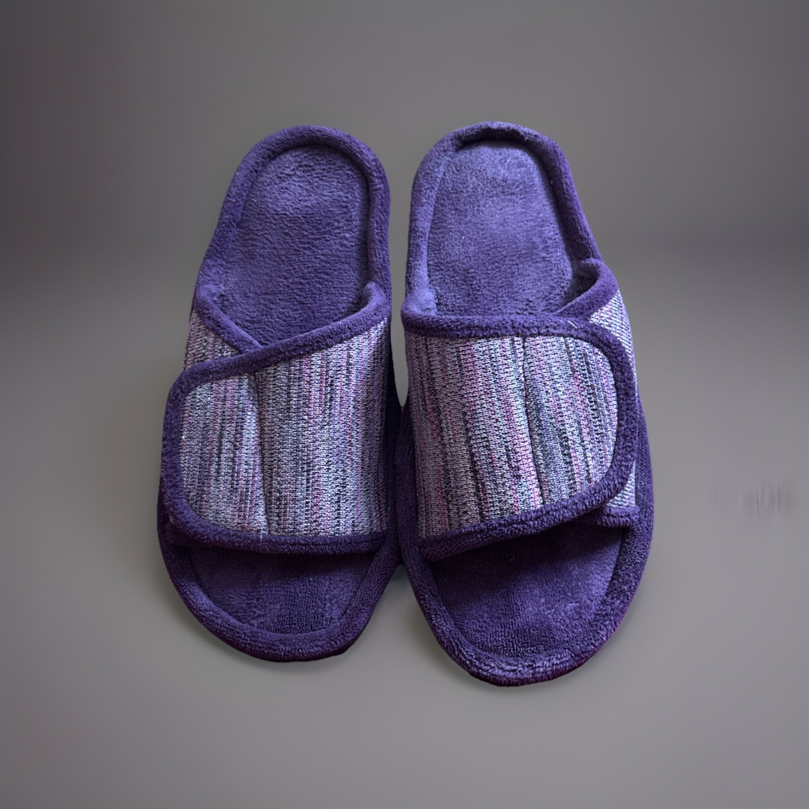 RockDove Women's NWT Memory Foam Adjustable Slipper 11-12 US Purple