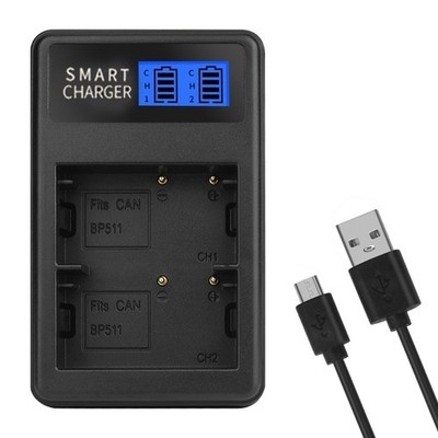 User Friendly USB Camera Battery Charger LCD Display for 10D,20D,30D,40D,50D,D60