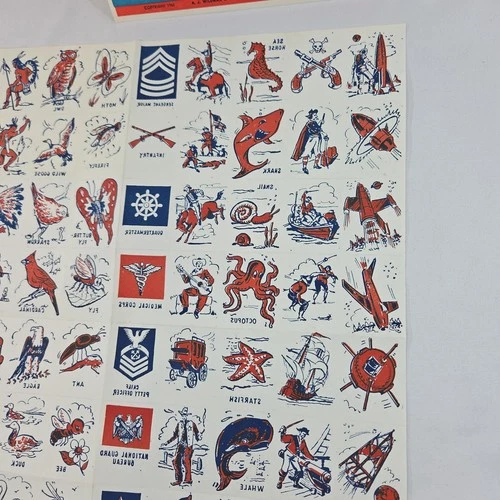 Vintage 1962 Washable Tattoo Sheet Kockamamies - A.J. Wildman NY USA - NEW NOS image 17