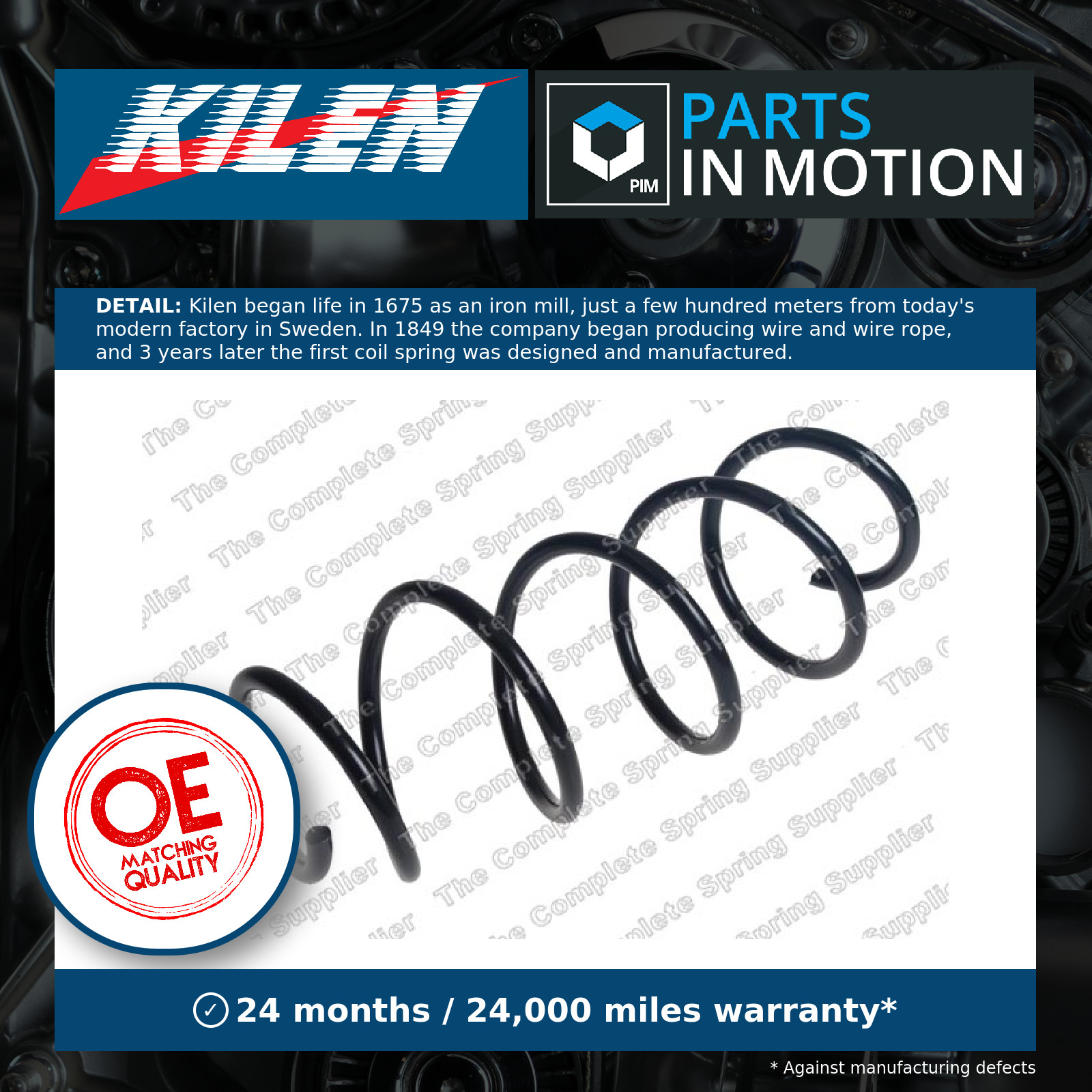 Suspension Spring Front Fits Citroen C3 Aircross Vauxhall Opel KILEN 20173 - Image 2