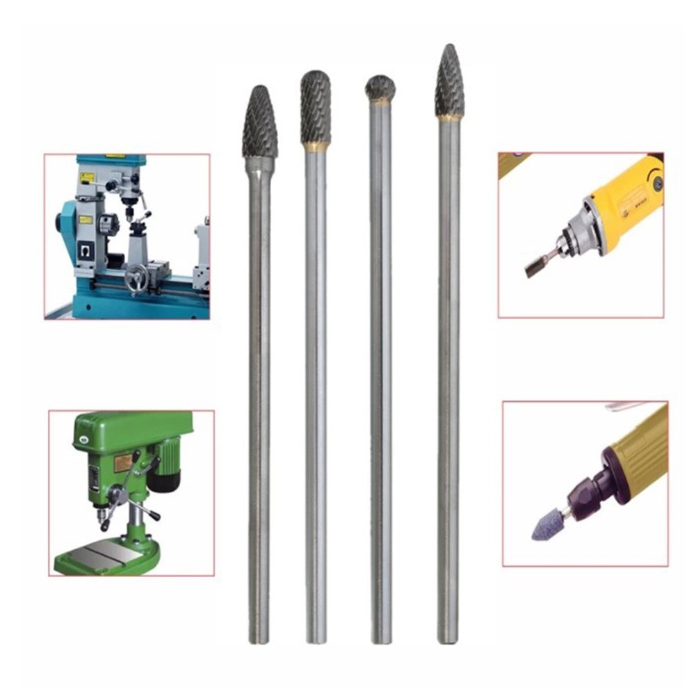 6mm Shank Rotary Burr Rotary File CNC Cutter Engraving Bit Tool Brand New