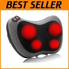 Portable Shiatsu Neck and Back Massager with 3D Kneading Nodes - Gift of Relief