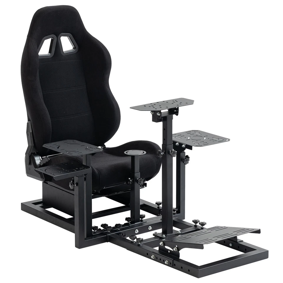 Minneer Gaming Simulator Cockpit mit Sitz einstellbar Passt für Logitech X52 X56