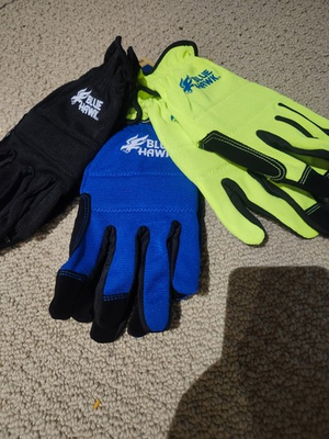 #ad #ad Blue Hawk 3 Pack Large Male Polyester Leather Palm Pack of 6 $17.25