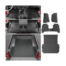 powoq Floor Mats Compatible with 2020-2025 Jeep Gladiator JT Truck Bed Mat Fl...