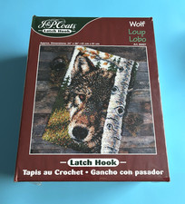 J  P Coats Wolf Latch Hook Kit 25027 New in Box