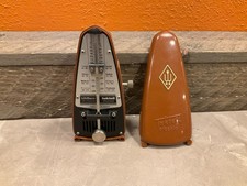 Vintage Wittner Taktell Piccolo Wind-up Metronome Brown W. Germany Works EUC