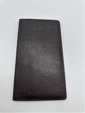 English Morocco Leather Wallet Notebook Brown 4x7