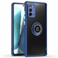 For Samsung Note 20 Rugged Magnetic Ring Case w/ Lens Cover DARK BLUE