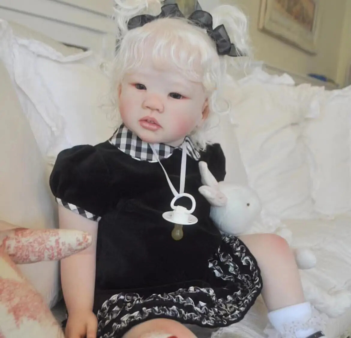 Lifelike 29in Toddler Girl Reborn Baby Doll Amaya Hand-Rooted