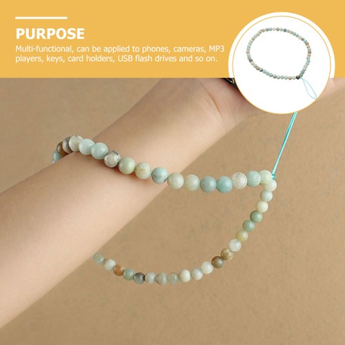 DIY Phone Charm Stone Lanyard Stone Phone Bracelet Purses Beads Strap - Photo 4 sur 10