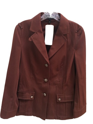 ESCADA Vintage Red Zip Jacket riri Luxury Y2k Streetwear Women's M